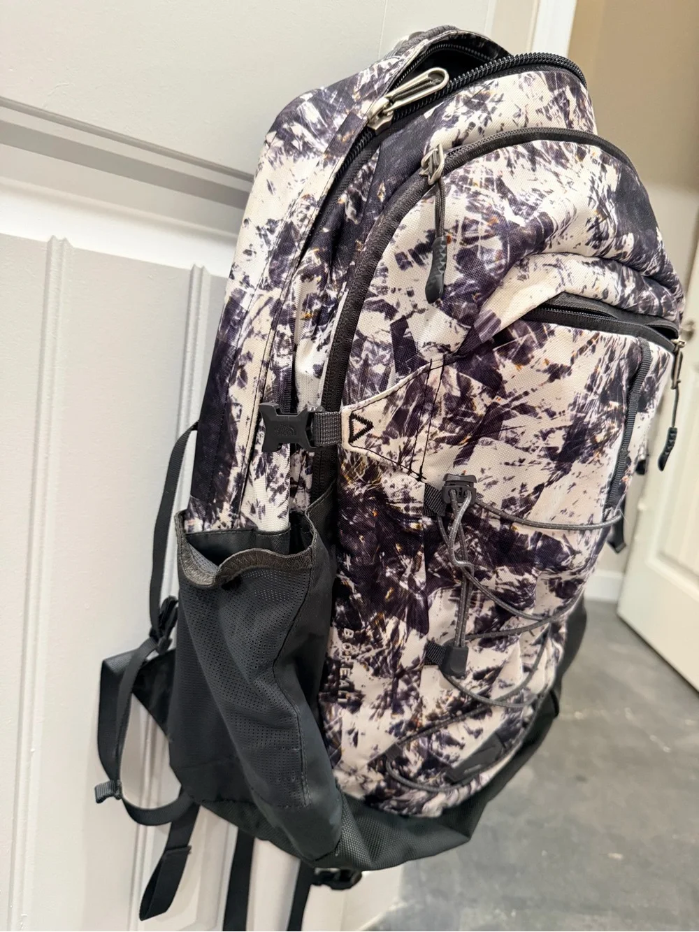 The North Face Black & White Abstract Print Backpack
